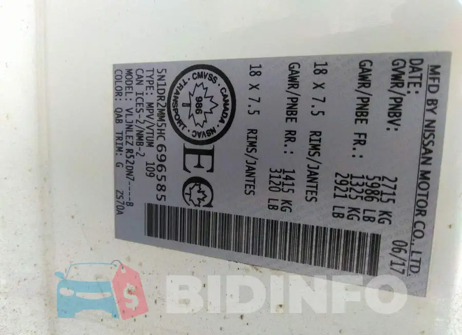 5N1DR2MM5HC696585 Photo# 9
