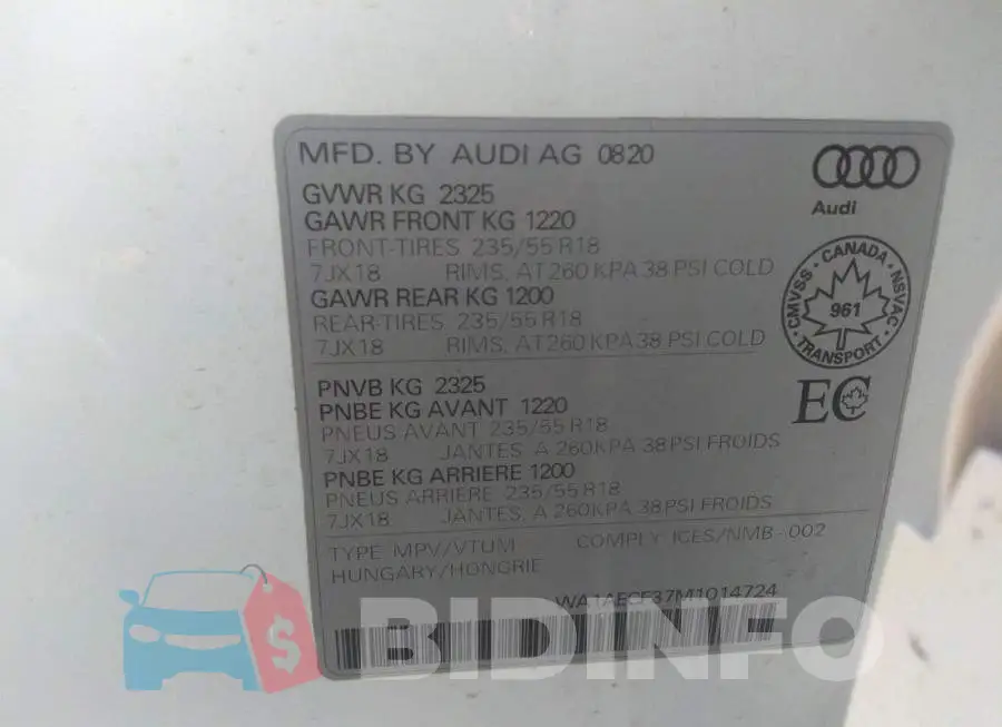 WA1AECF37M1014724 Photo# 9