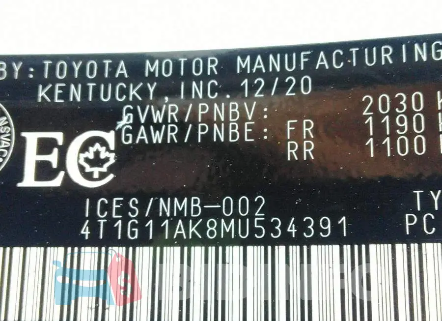 4T1G11AK8MU534391 Photo# 9