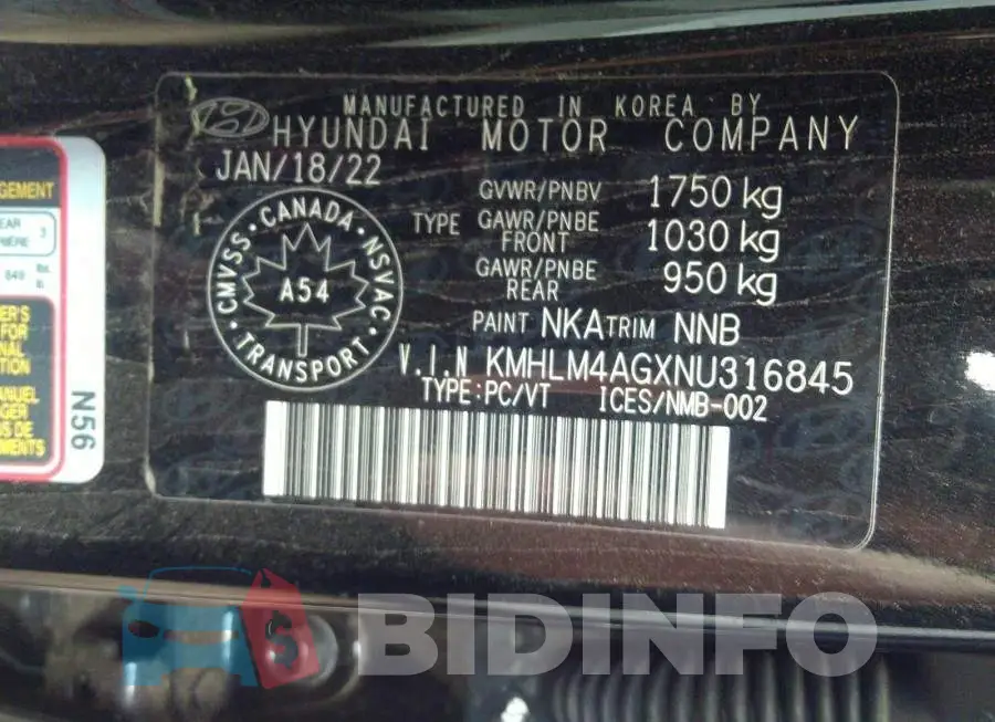 KMHLM4AGXNU316845 Photo# 9