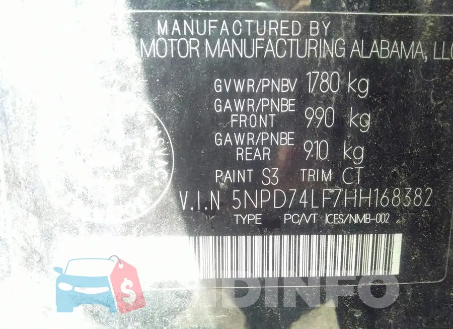5NPD74LF7HH168382 Photo# 9