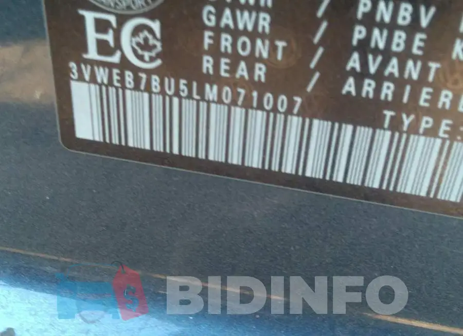 3VWEB7BU5LM071007 Photo# 9