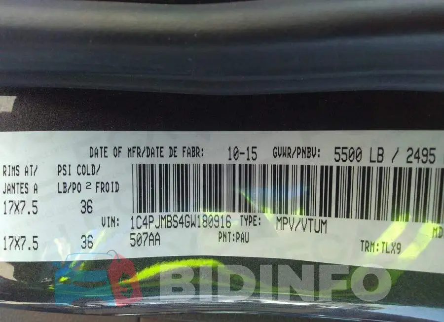1C4PJMBS4GW180916 Photo# 9