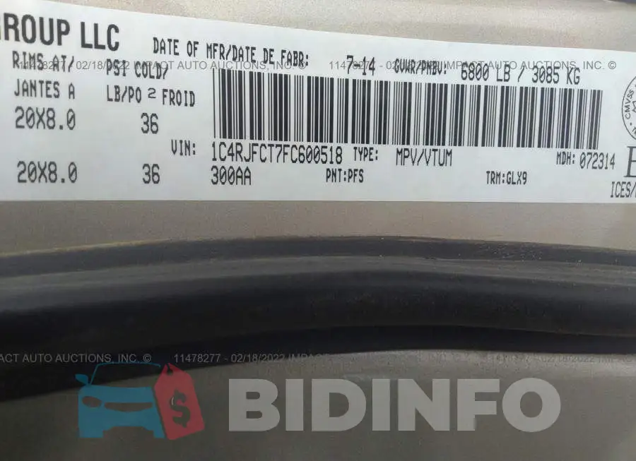 1C4RJFCT7FC600518 Photo# 9