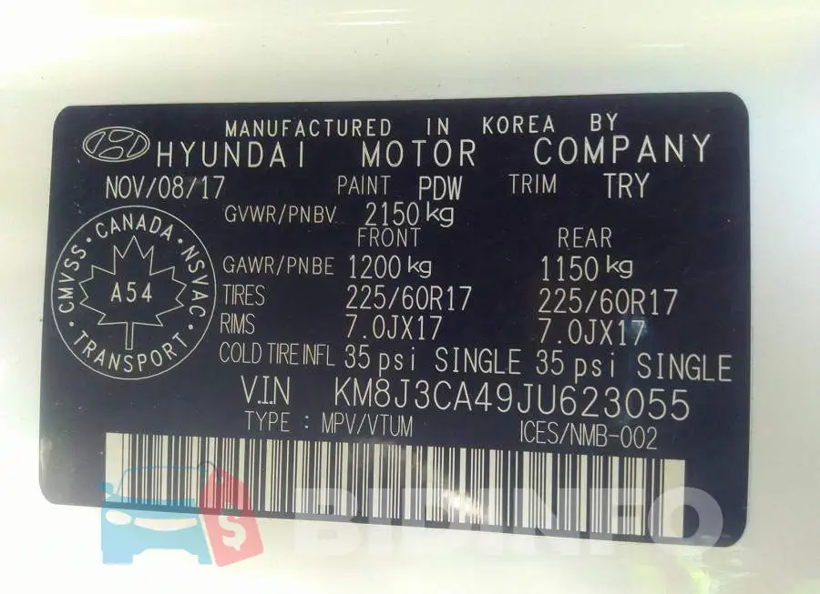 KM8J3CA49JU623055 Photo# 9