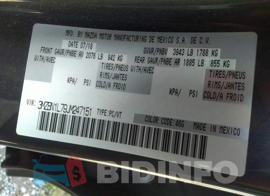 3MZBN1L79JM247151 Photo# 9