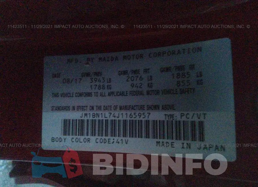 JM1BN1L74J1165957 Photo# 9