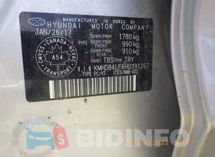 KMHD84LF6HU391267 Photo# 7