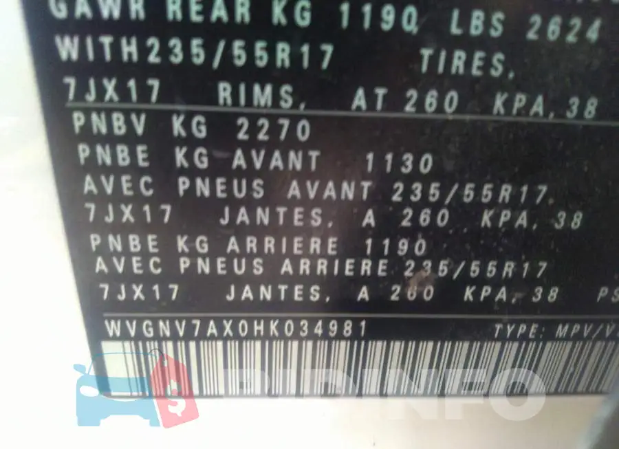 WVGNV7AX0HK034981 Photo# 9
