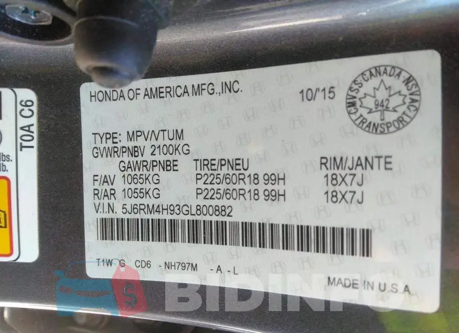 5J6RM4H93GL800882 Photo# 9