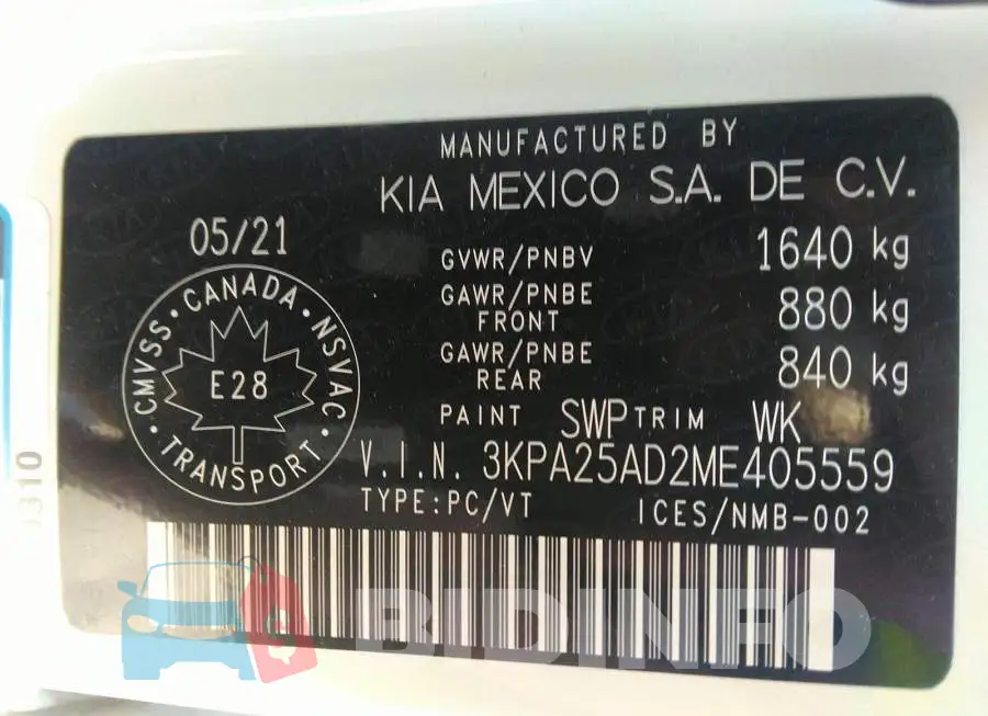 3KPA25AD2ME405559 Photo# 9