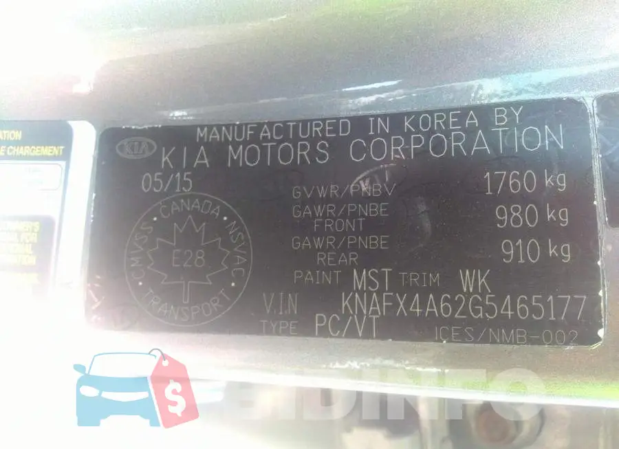 KNAFX4A62G5465177 Photo# 9