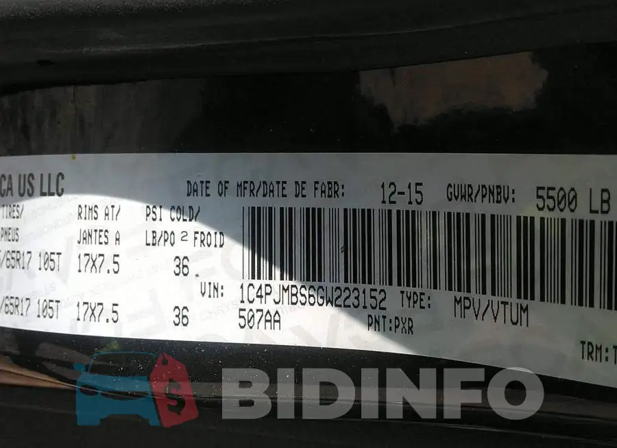 1C4PJMBS6GW223152 Photo# 9