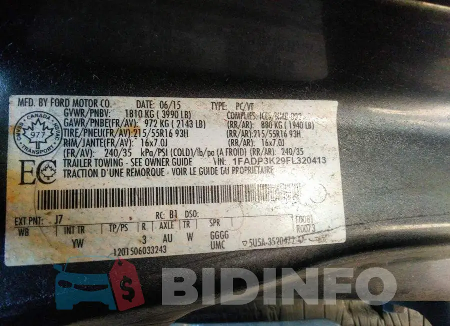 1FADP3K29FL320413 Photo# 9