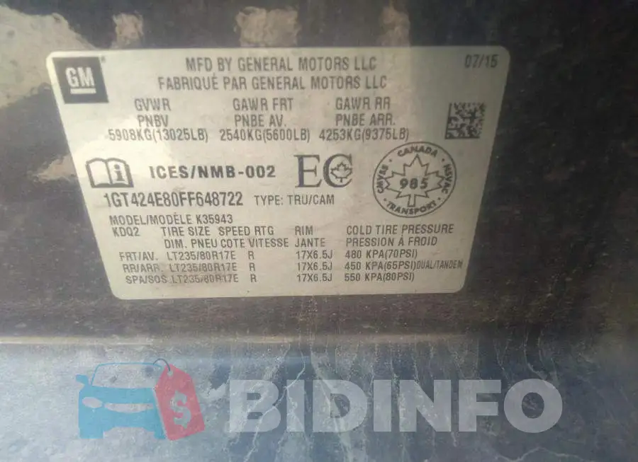 1GT424E80FF648722 Photo# 9