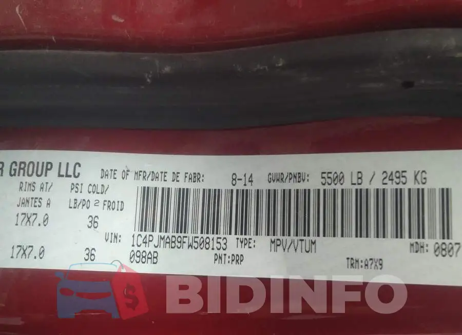 1C4PJMAB9FW508153 Photo# 9