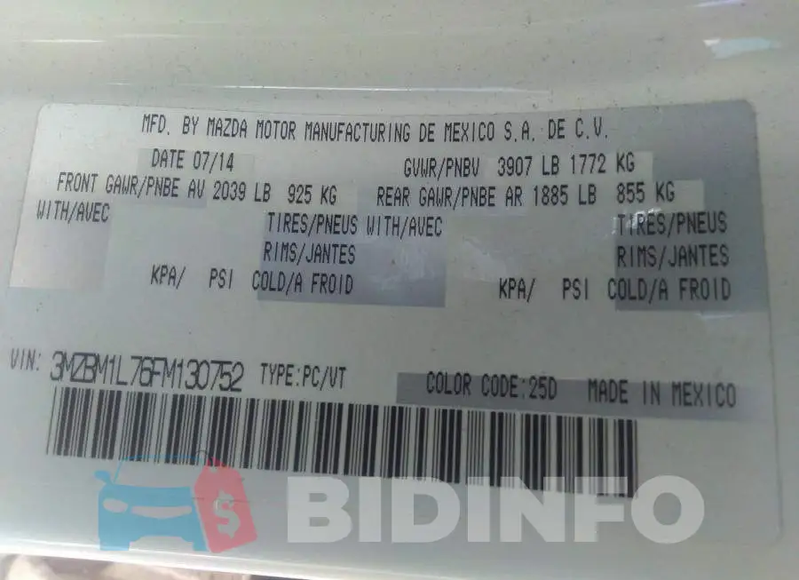 3MZBM1L76FM130752 Photo# 9