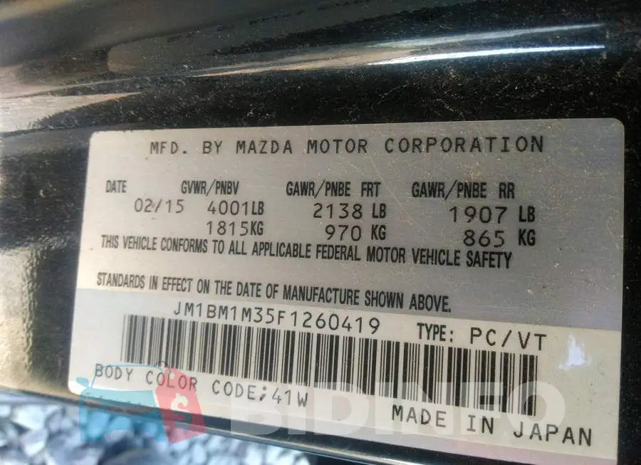 JM1BM1M35F1260419 Photo# 9