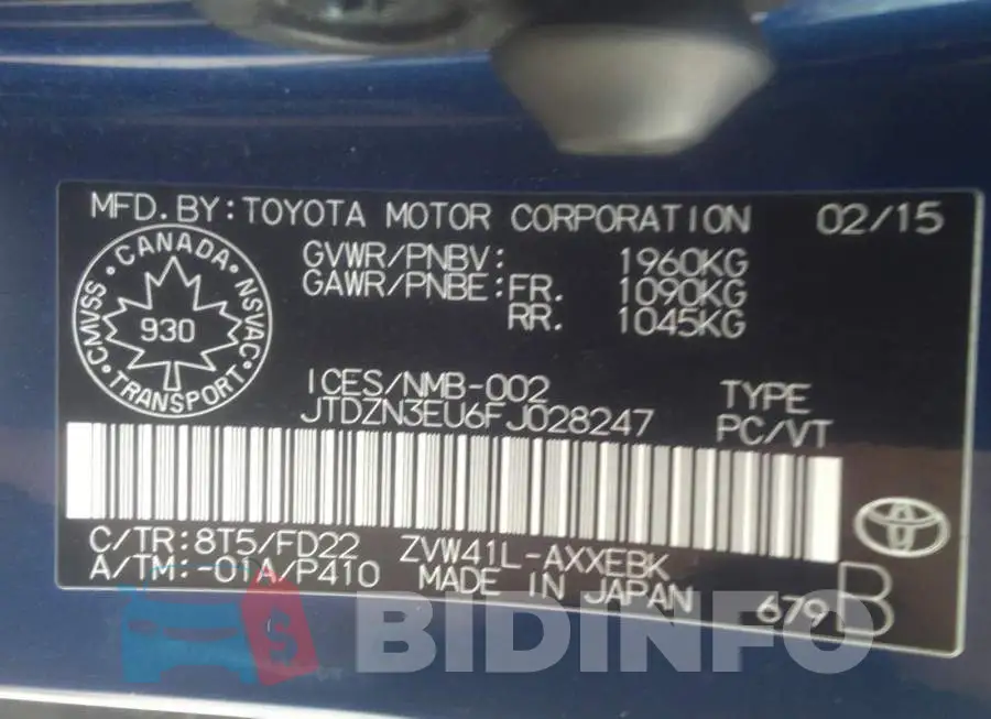 JTDZN3EU6FJ028247 Photo# 9