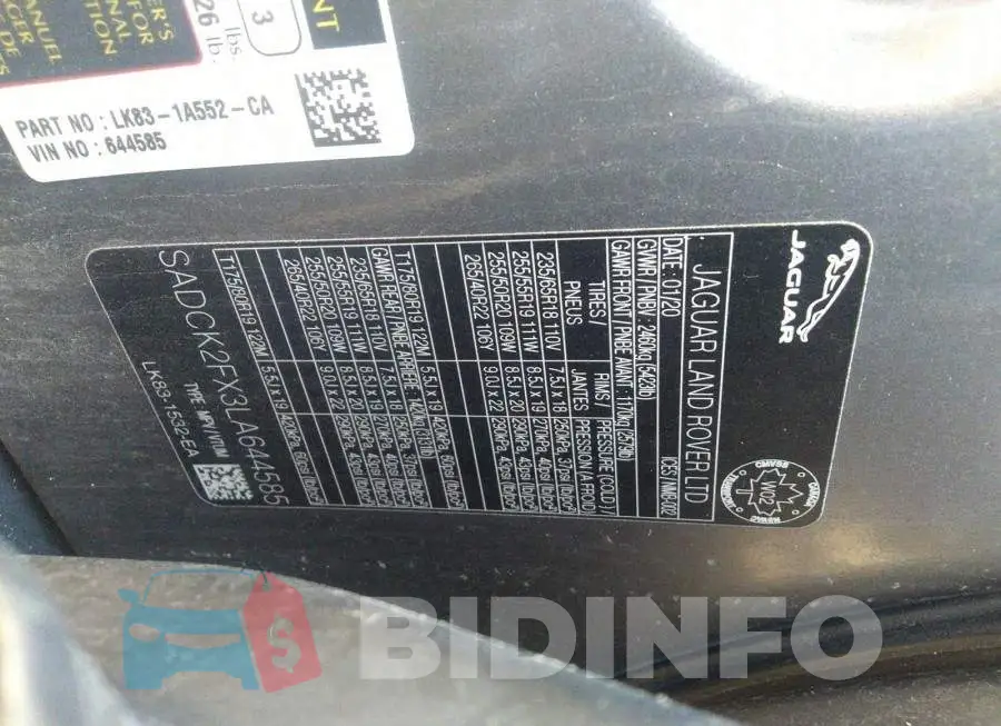 SADCK2FX3LA644585 Photo# 9