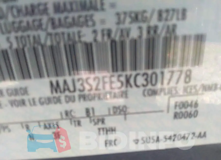 MAJ3S2FE5KC301778 Photo# 9
