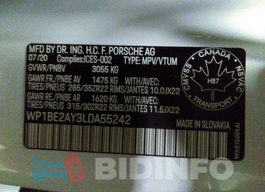 WP1BE2AY3LDA55242 Photo# 9