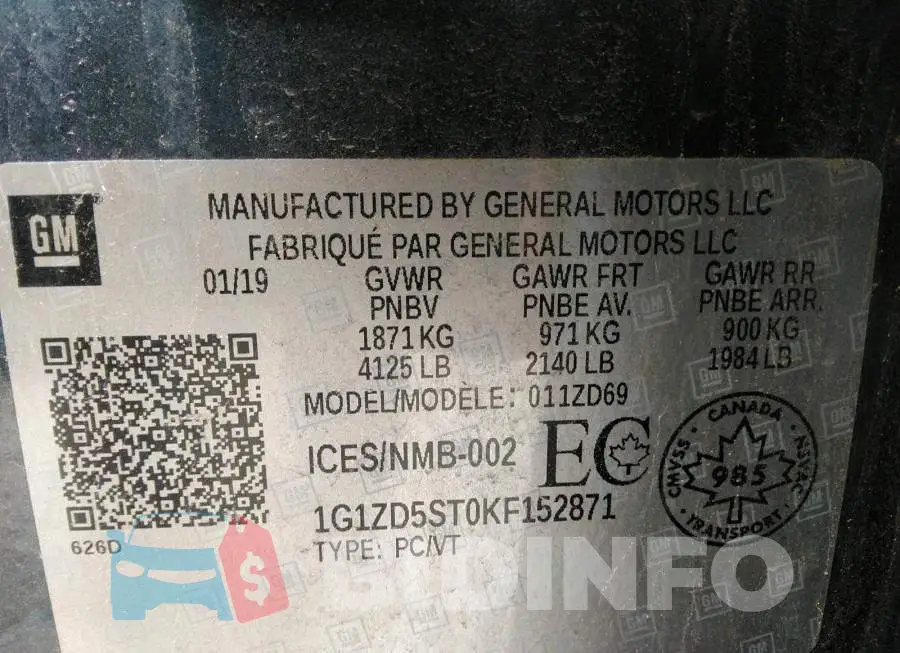 1G1ZD5ST0KF152871 Photo# 9