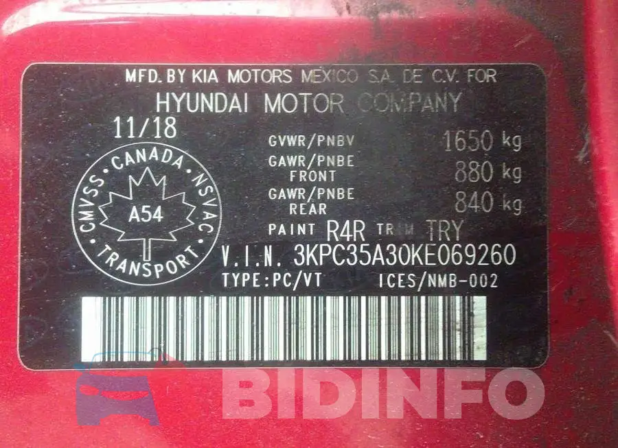 3KPC35A30KE069260 Photo# 9