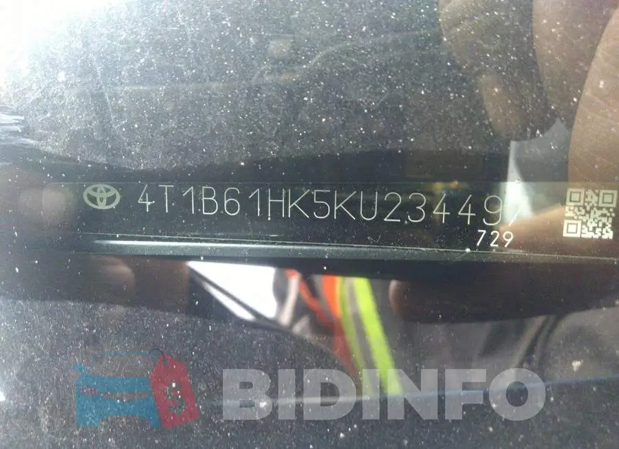 4T1B61HK5KU234497 Photo# 9