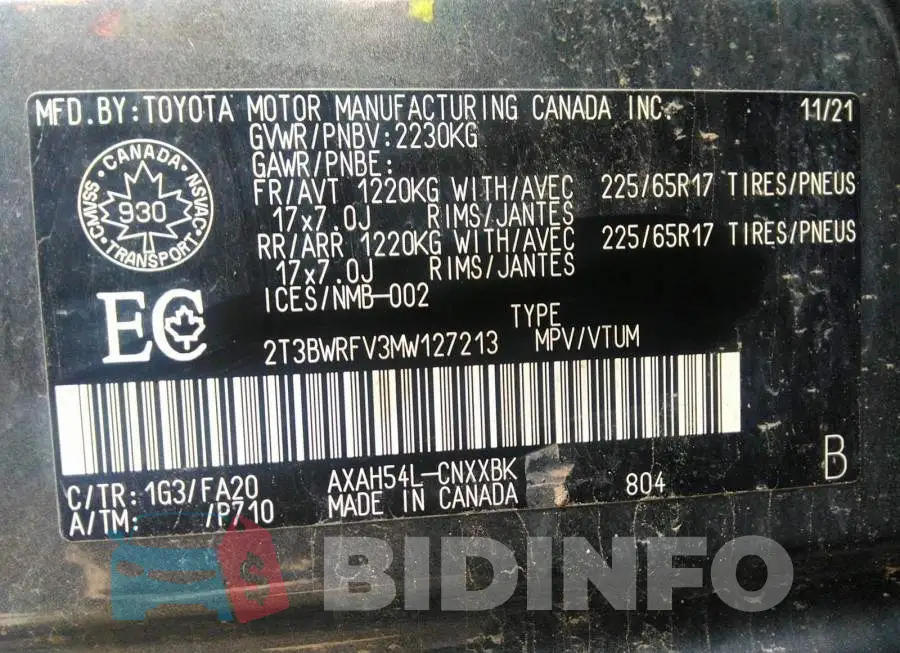 2T3BWRFV3MW127213 Photo# 9