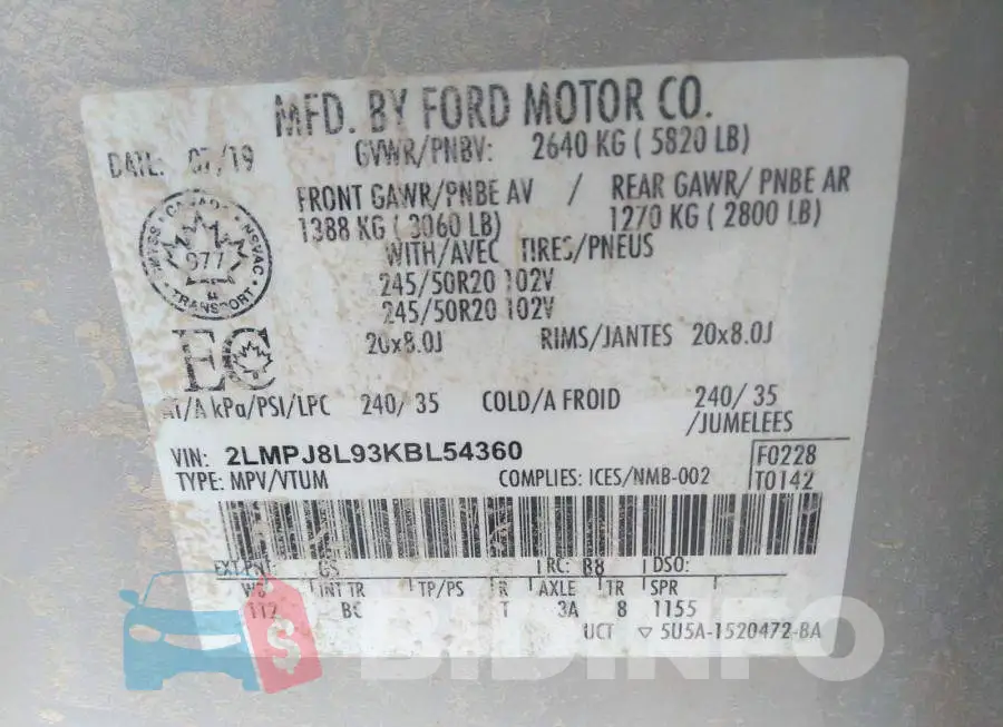 2LMPJ8L93KBL54360 Photo# 9