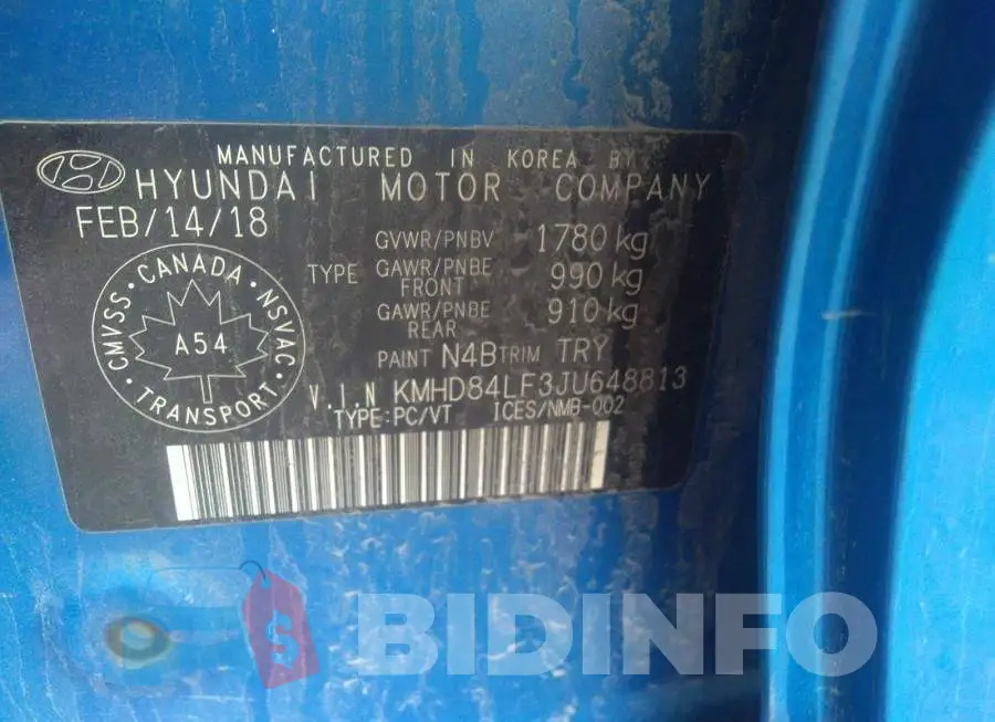 KMHD84LF3JU648813 Photo# 9