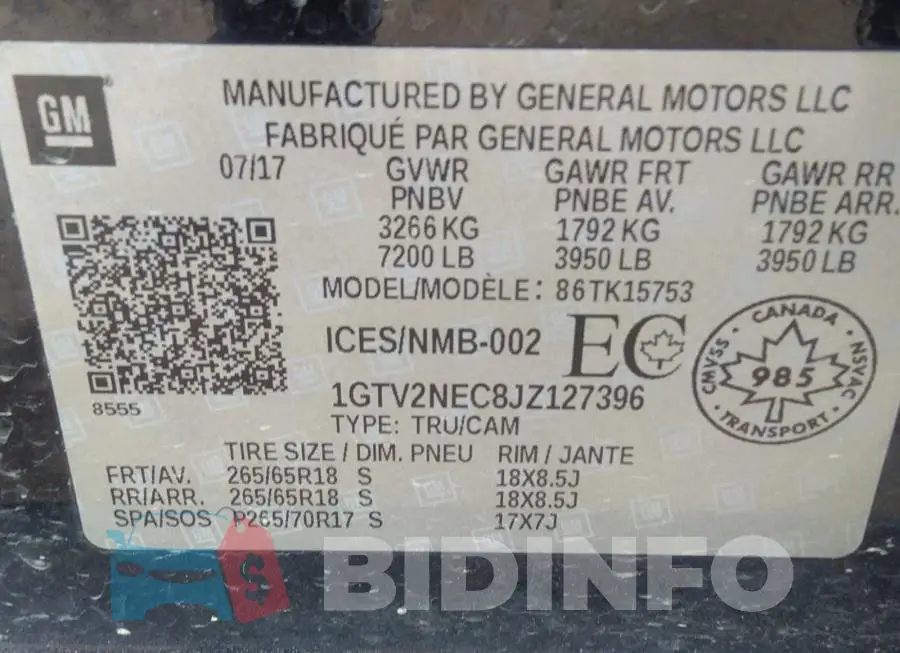 1GTV2NEC8JZ127396 Photo# 9