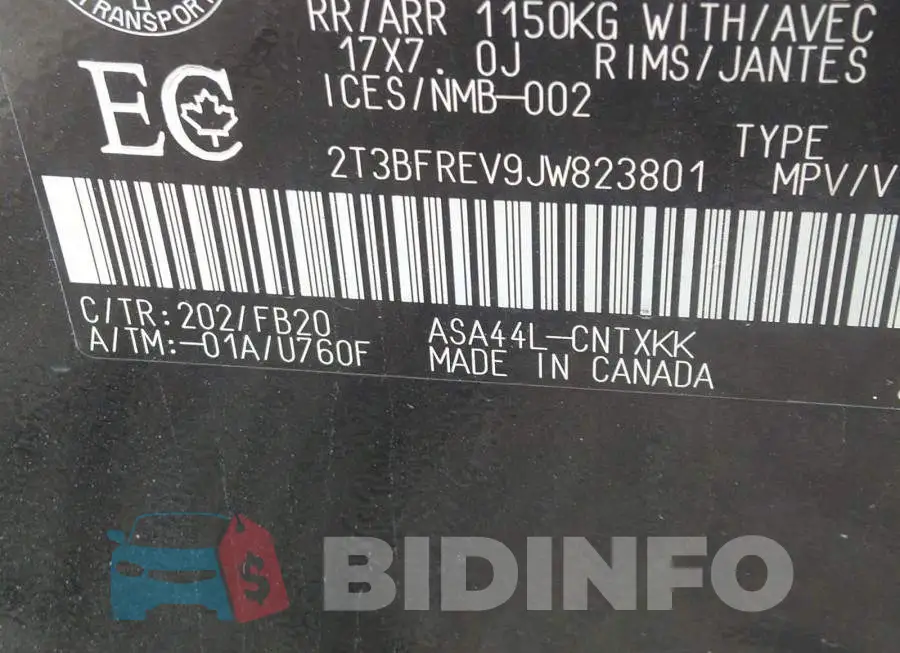2T3BFREV9JW823801 Photo# 9