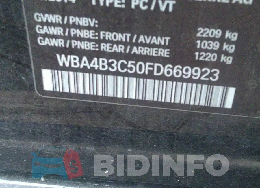 WBA4B3C50FD669923 Photo# 9