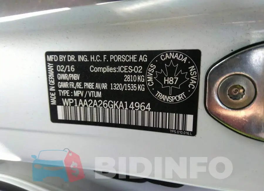 WP1AA2A26GKA14964 Photo# 9