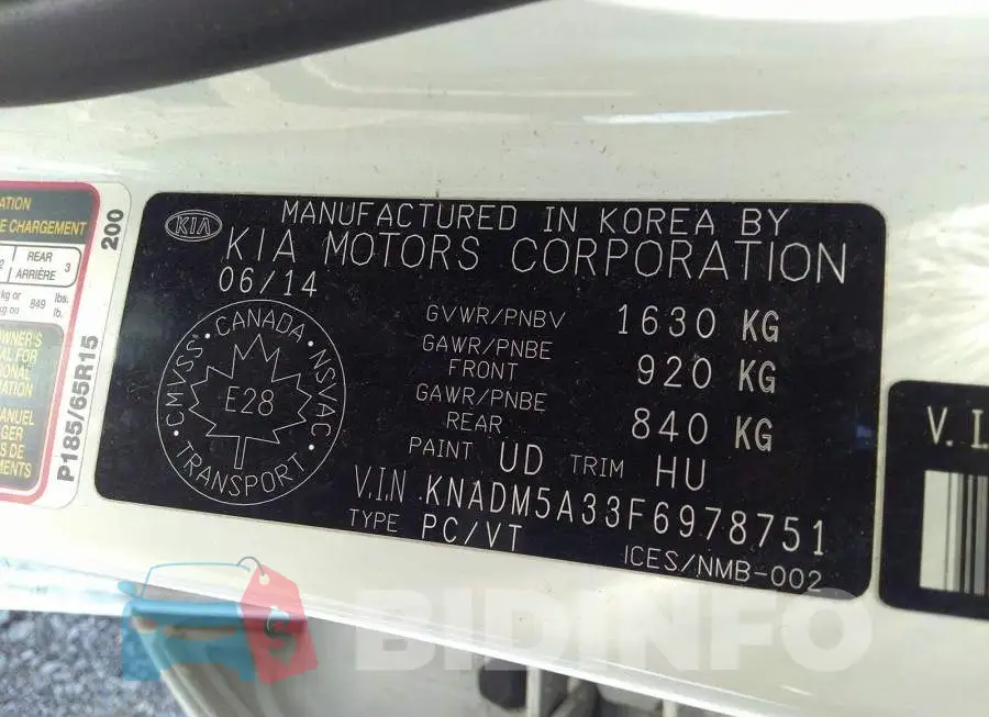 KNADM5A33F6978751 Photo# 9