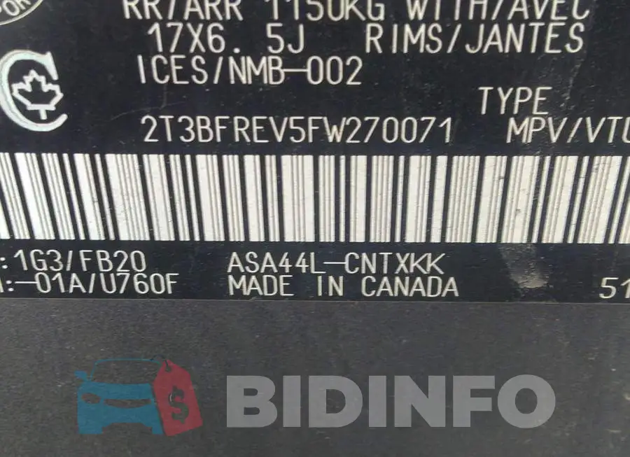 2T3BFREV5FW270071 Photo# 9