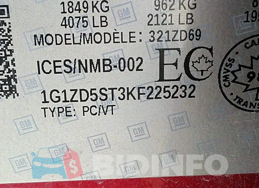 1G1ZD5ST3KF225232 Photo# 9