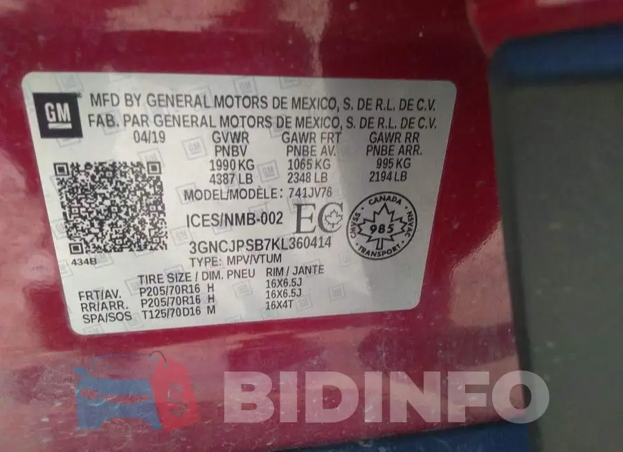 3GNCJPSB7KL360414 Photo# 9