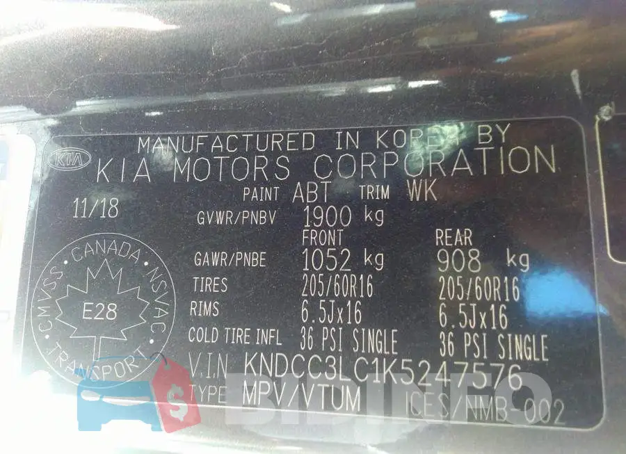 KNDCC3LC1K5247576 Photo# 9