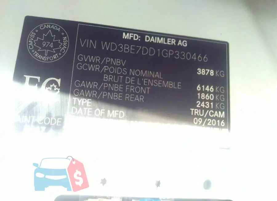 WD3BE7DD1GP330466 Photo# 9