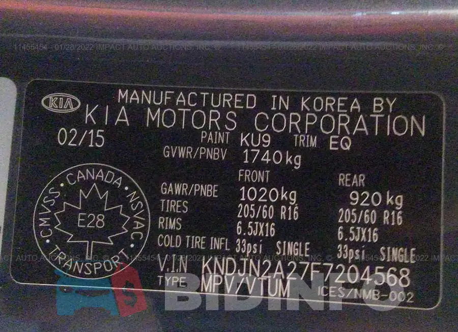 KNDJN2A27F7204568 Photo# 9