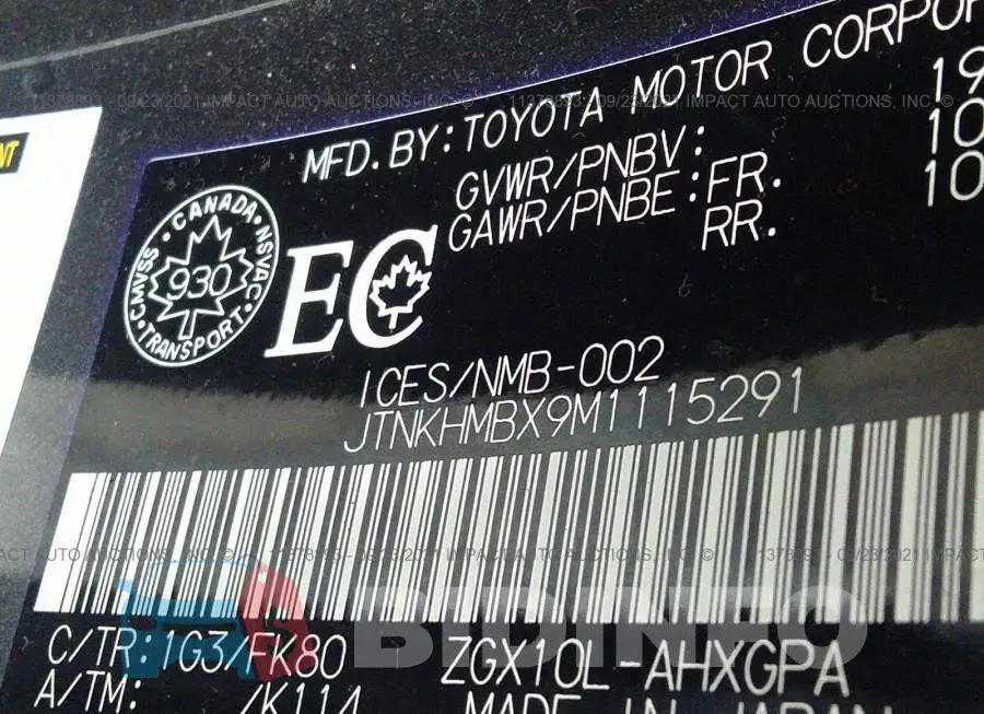 JTNKHMBX9M1115291 Photo# 9 JTNKHMBX9M1115291 Photo# 9