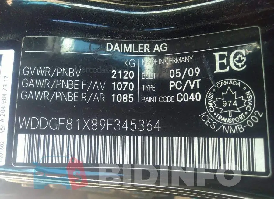WDDGF81X89F345364 Photo# 9
