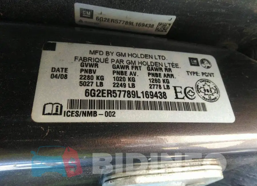 6G2ER57789L169438 Photo# 9