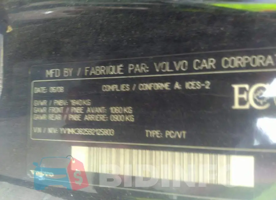 YV1MK382592125803 Photo# 9