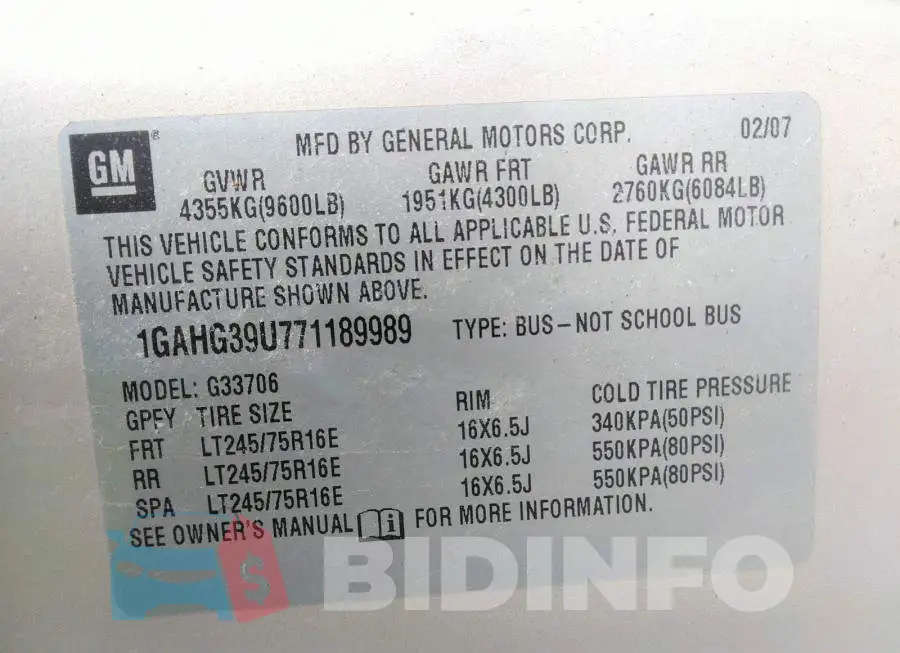 1GAHG39U771189989 Photo# 9