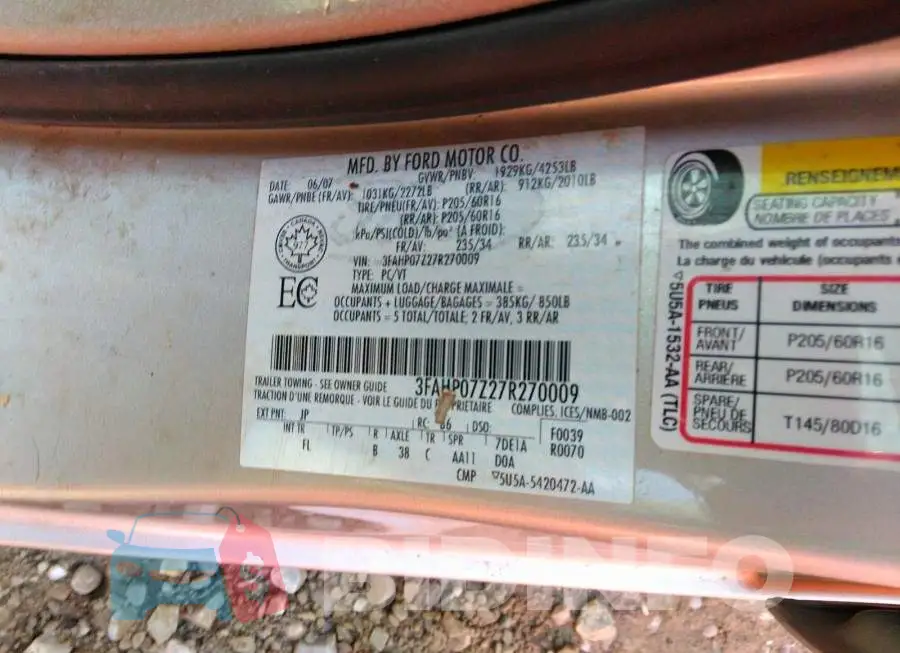 3FAHP07Z27R270009 Photo# 9
