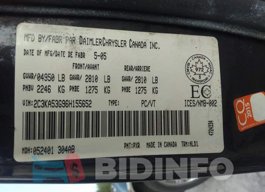 2C3KA53G96H155652 Photo# 9
